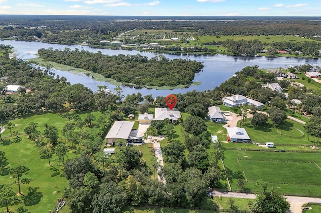 16990 River Boat Bnd, Alva, FL 33920 - aerial view featuring a water view