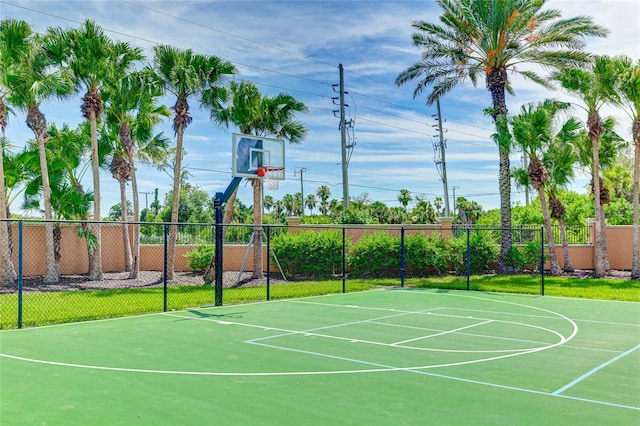 view of basketball court