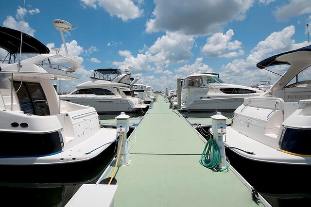 view of dock area