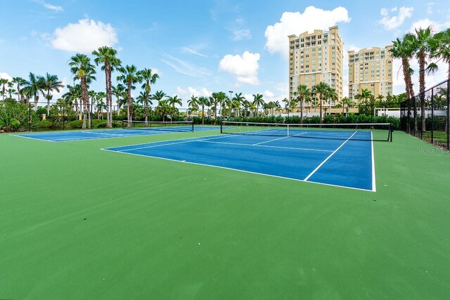 view of tennis court