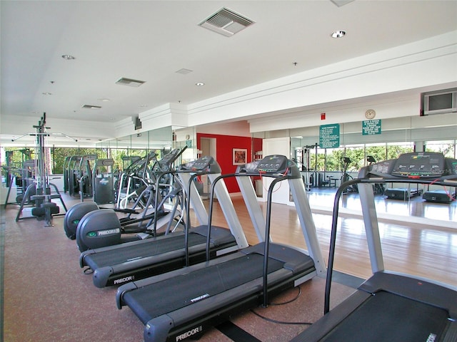 view of workout area