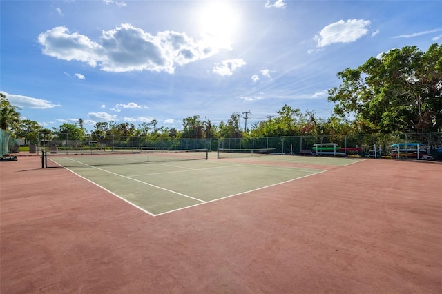 view of tennis court