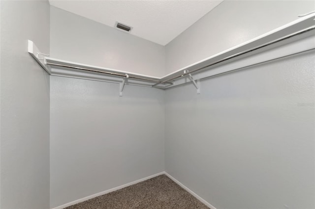 spacious closet with carpet flooring