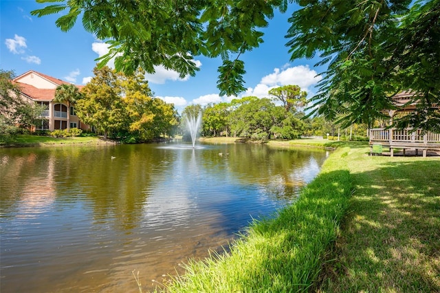 view of water feature