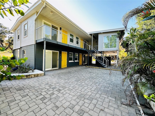 view of front of home with a patio