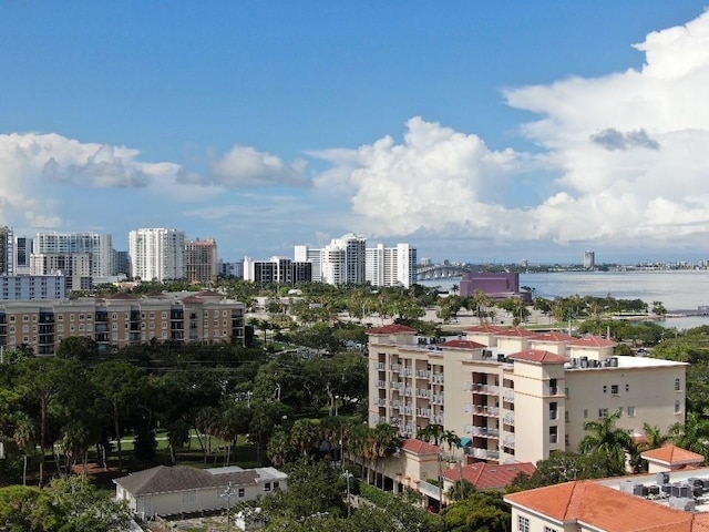 view of city featuring a water view