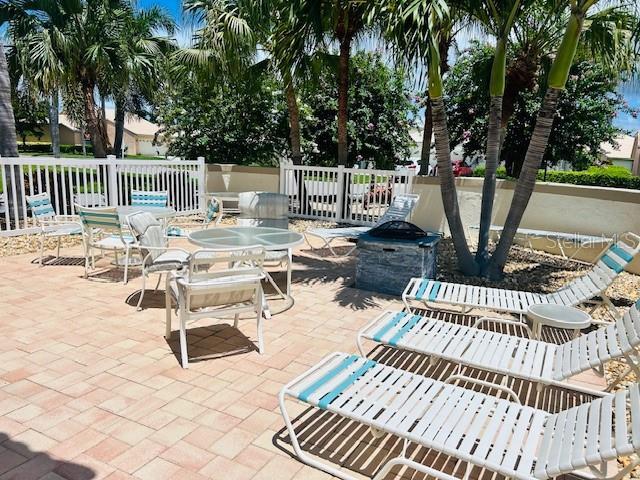 view of patio with fence