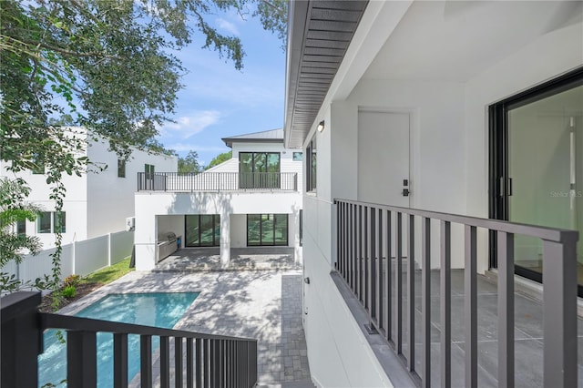 balcony featuring a patio