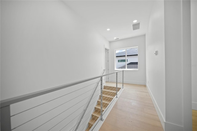 hallway featuring light hardwood / wood-style flooring