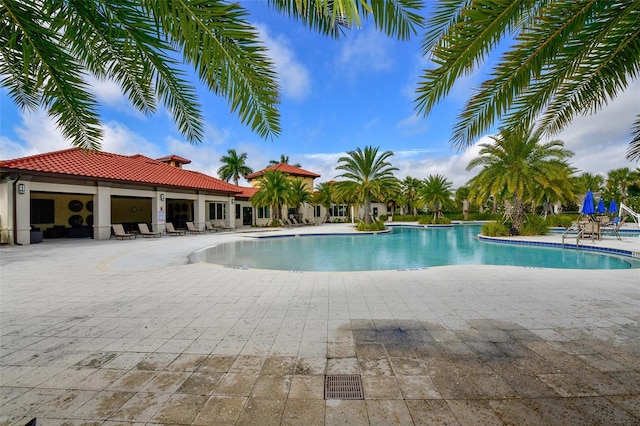 view of pool with a patio area