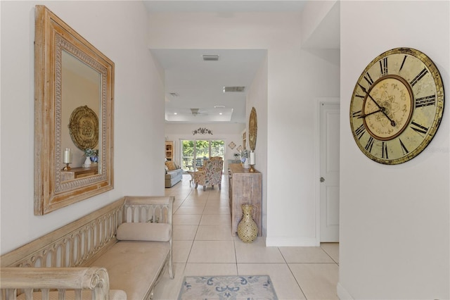 view of tiled foyer