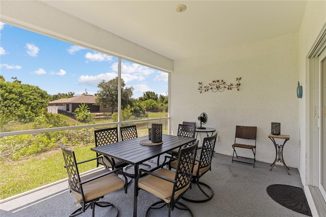 view of sunroom