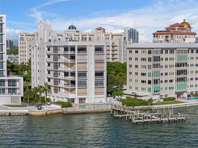 view of property featuring a water view