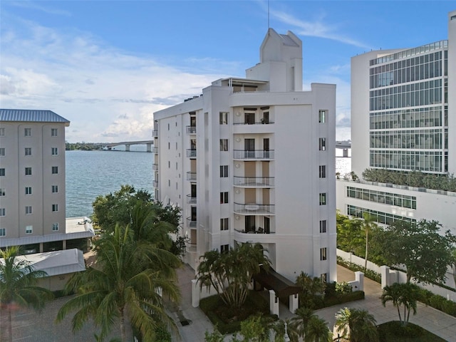 view of property featuring a water view