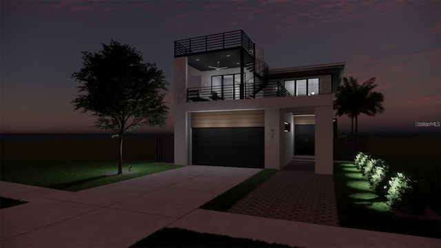 contemporary house with a garage