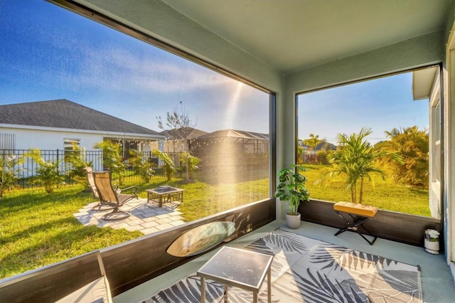 view of sunroom / solarium