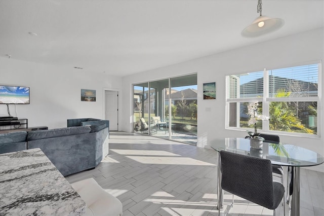 living room with a healthy amount of sunlight