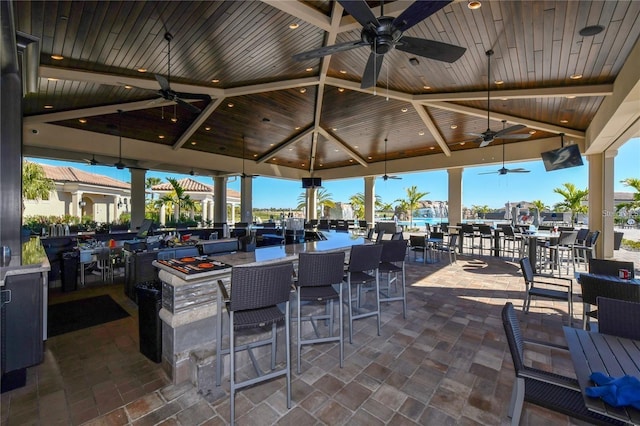 view of patio / terrace with a gazebo