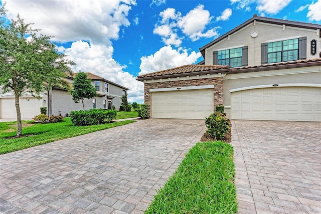 view of front of home featuring a garage