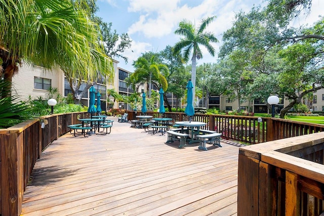 view of wooden deck