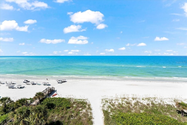 property view of water with a view of the beach