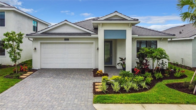 view of front of house featuring a garage