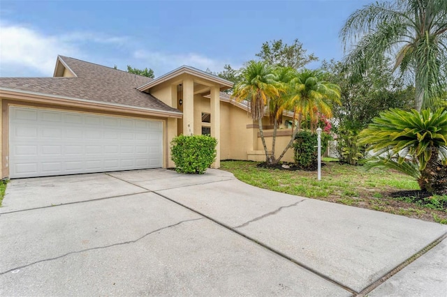 view of front of home featuring a garage