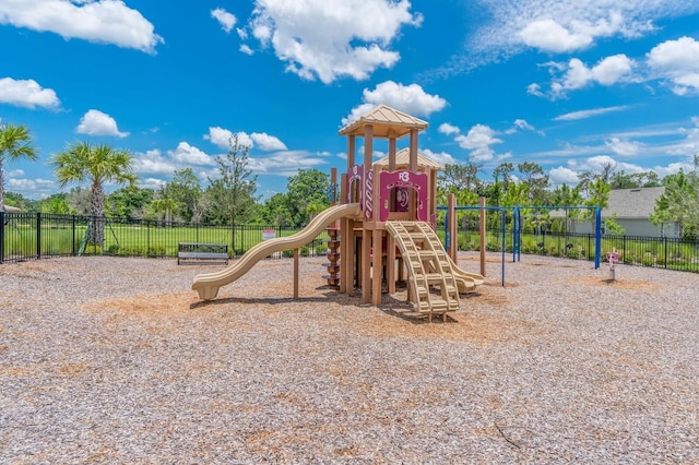 view of jungle gym