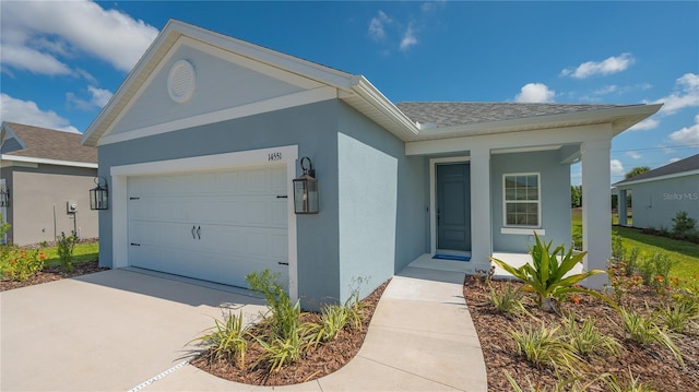 view of front of house featuring a garage