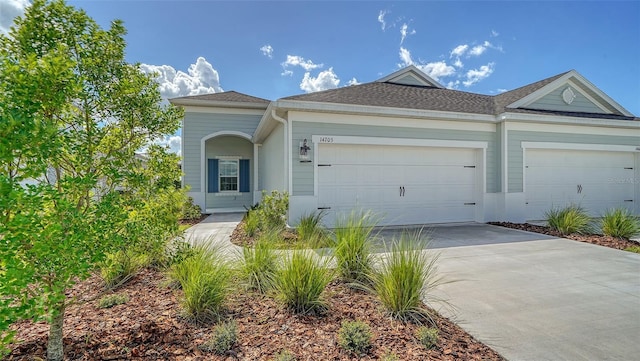 view of front of home featuring a garage