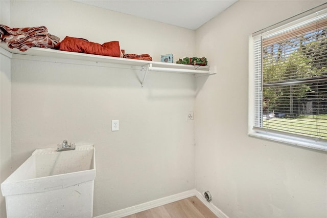 washroom featuring light hardwood / wood-style floors