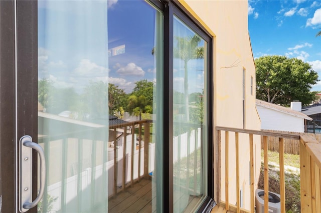 balcony with central AC