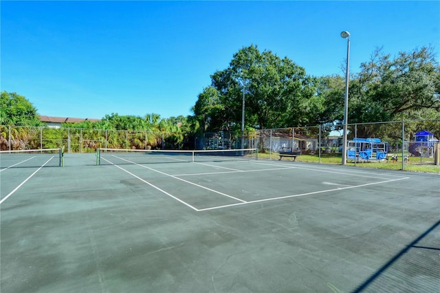 view of tennis court