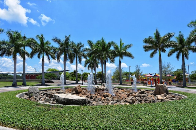 view of community with a playground