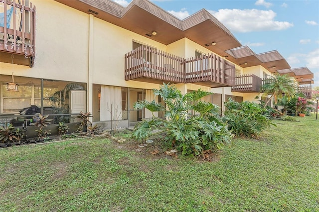 exterior space with a balcony