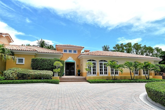 view of front of home featuring french doors