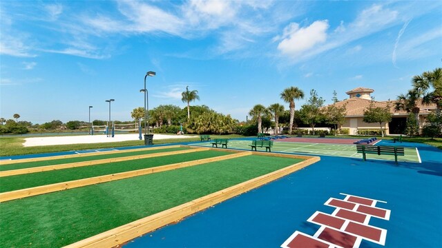 view of property's community with volleyball court