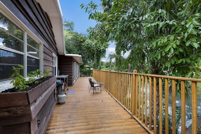 view of wooden terrace