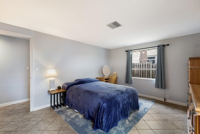 view of tiled bedroom