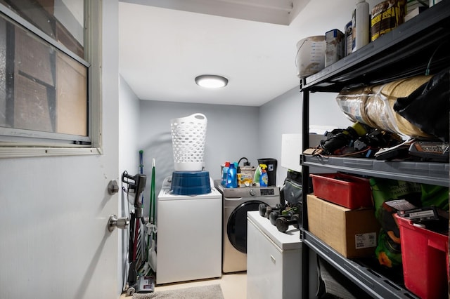 laundry room featuring washer and dryer