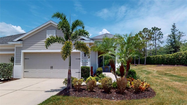 view of front of property featuring a front yard