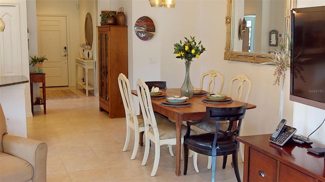 view of tiled dining space