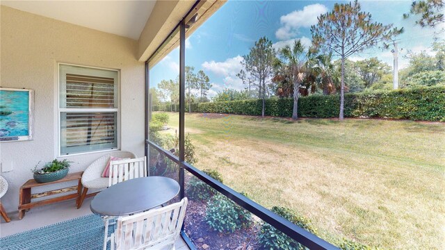 view of sunroom