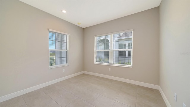 view of tiled empty room