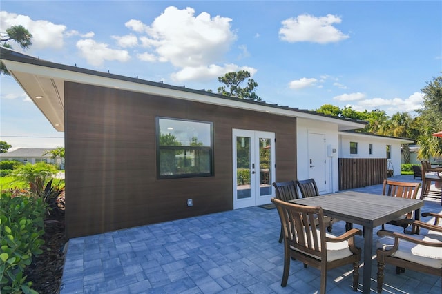 view of terrace with french doors