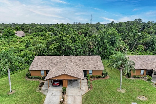 birds eye view of property