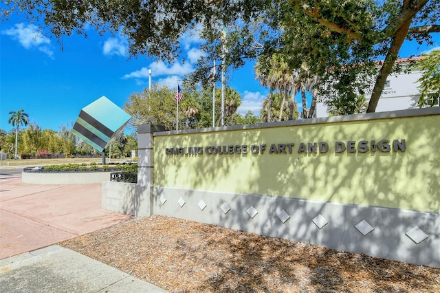 view of community sign