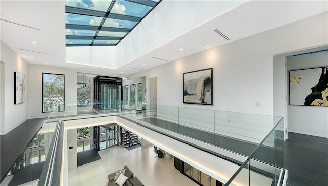 hall featuring hardwood / wood-style flooring