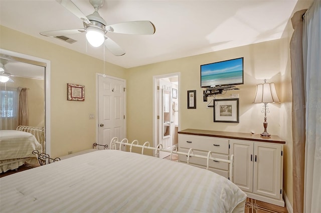 bedroom with ceiling fan