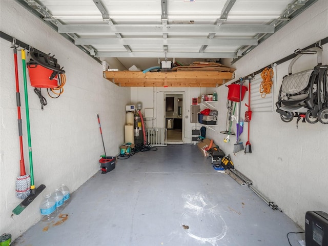 garage with electric panel